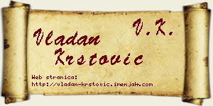 Vladan Krstović vizit kartica